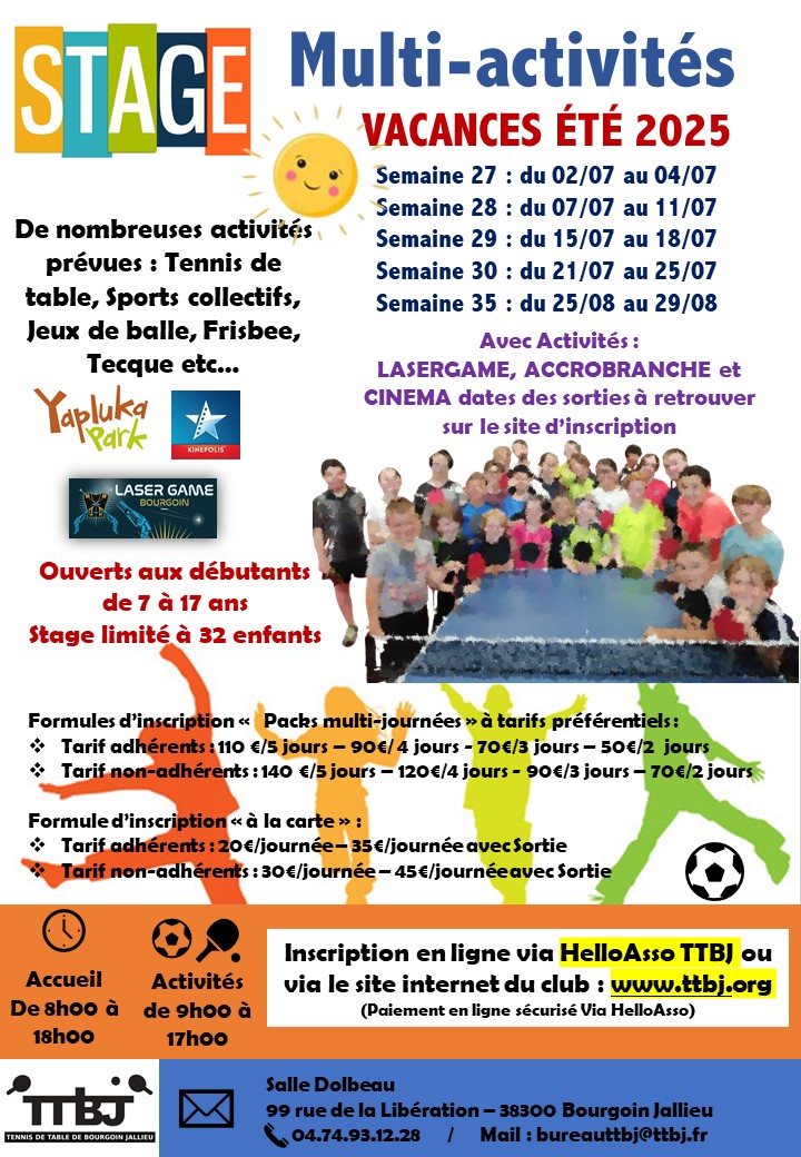 Affiche Stage Multi-Activités